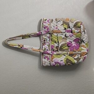 Vera Bradley floral shulder bag purse  side pocket side zip